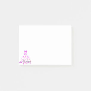 Bloco De Notas Árvore de Natal de Fita Rosa