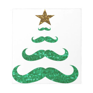 Bloco De Notas árvore de natal do bigode