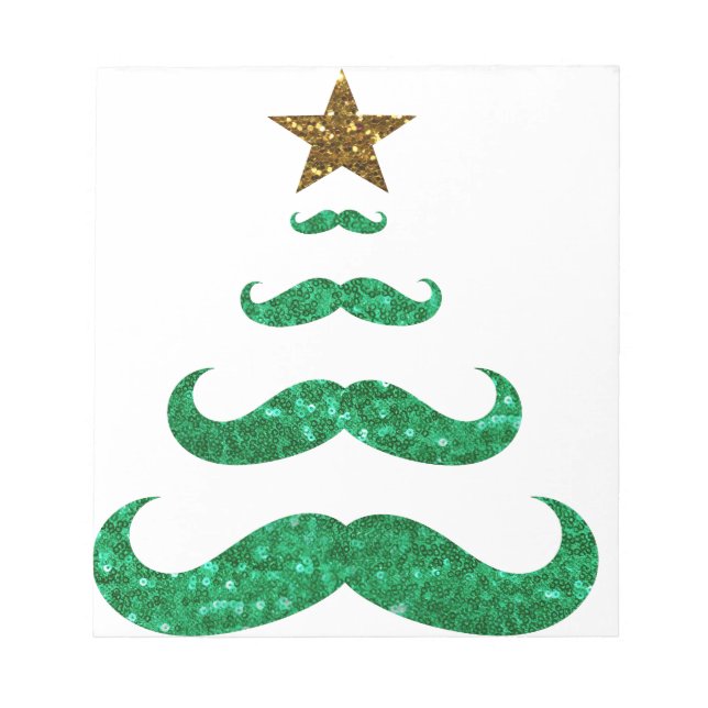 Bloco De Notas árvore de natal do bigode (Frente)