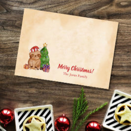 Bloco De Notas Árvore de Natal e Preguiça Personalizados