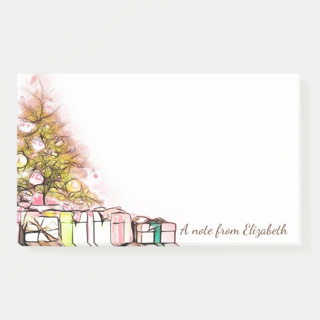 Bloco De Notas Árvore de Natal, Presentes (Frente)
