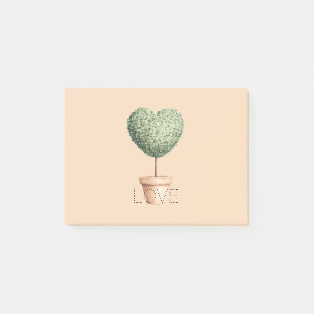 Bloco De Notas Árvore do Coração Amor (Frente)
