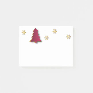 Bloco De Notas Árvore Dourada de Natal Clássica Elegante