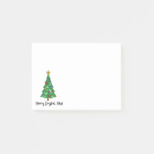 Bloco De Notas Árvore geométrica de Natal Crystal-Mas da feliz