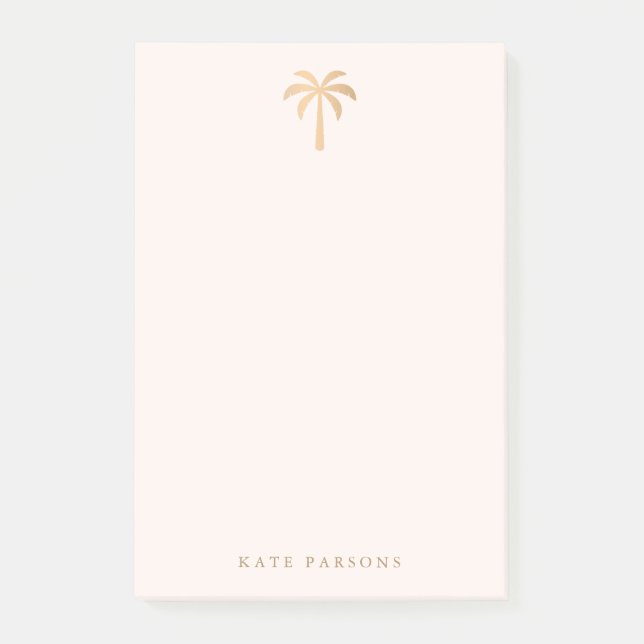 Bloco De Notas Árvore Tropical Palm Moderna (Frente)