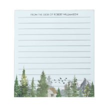 Árvores de Aquarela Montanhas Florestais Naturais