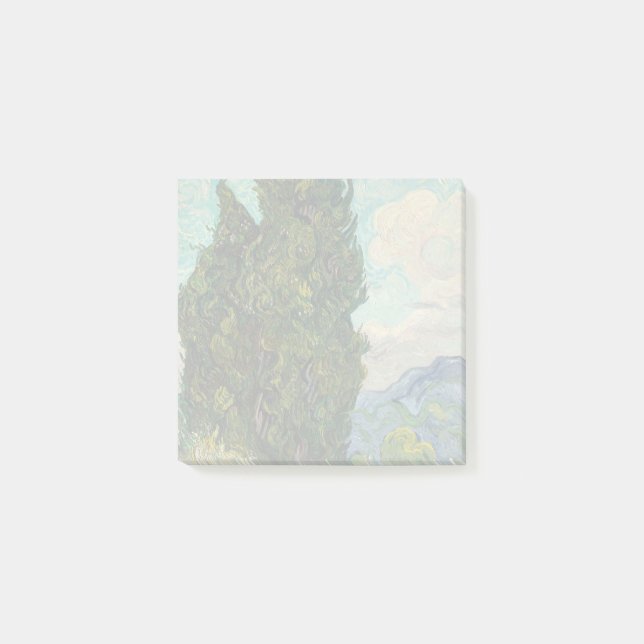 Bloco De Notas Árvores por Vincent Van Gogh (Frente)
