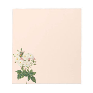Bloco De Notas As flores do vintage florais coram Noisette