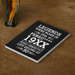 Bloco De Notas As Legendas Personalizadas Eram Nasceres no Mês do<br><div class="desc">As lendas personalizadas eram nasceres na data mês ano design pode ser um design excelente para mostrar sua data de nascimento e sua idade para todos. Assim como pode ser um presente de excelente para qualquer pessoas de aniversário e pode ser um presente incrível para seu amigo e membro da...</div>