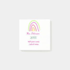 Bloco De Notas As listras coloridas do arco-íris adicionam o nome