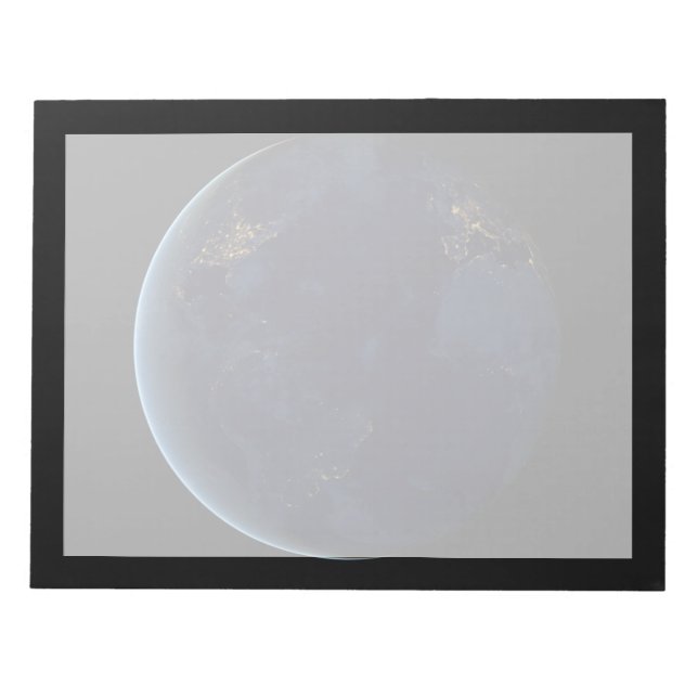 Bloco De Notas As Luzes da Terra à Noite (Frente)