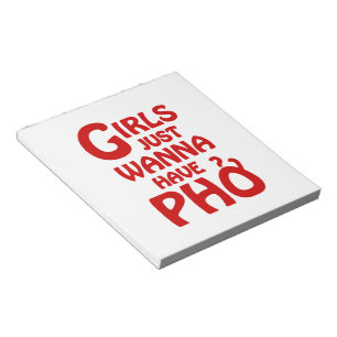 Bloco De Notas As meninas apenas querem ter Phở