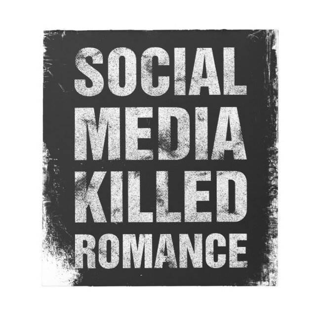 Bloco De Notas As Mídias Sociais Mataram o Romance (Frente)