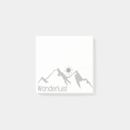 Bloco De Notas as montanhas Wanderlus e o sol postam-na