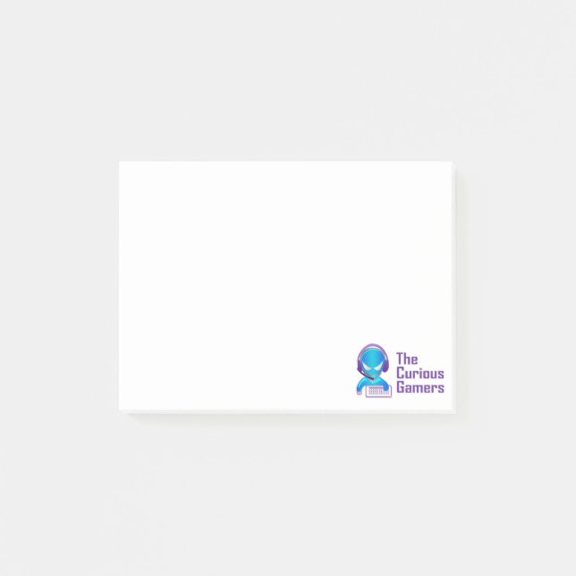 Bloco De Notas As notas pegajosas dos Gamers curiosos (Frente)