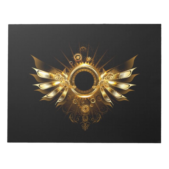 Bloco De Notas Asas Steampunk (Frente)