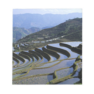 Bloco De Notas Ásia, China, Yunnan, Yuanyang. Áspero