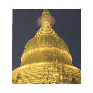 Bloco De Notas Ásia, Mayanmar, Yangon, templo budista em