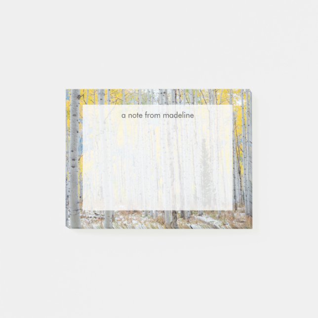 Bloco De Notas Aspen Floresta Na Queda (Frente)