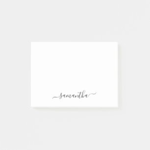 Bloco De Notas Assinatura de Letra Elegante Preta