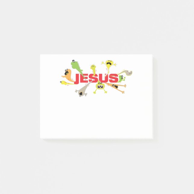 Bloco De Notas Assustador Jesus (Frente)