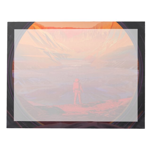 Bloco De Notas Astronauta Em Marte (Frente)