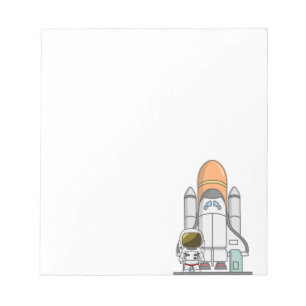 Bloco De Notas Astronauta & nave espacial