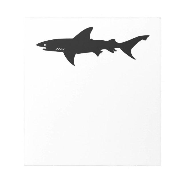 Bloco De Notas Ataque a tubarões - Mergulho com tubarões preto (Frente)