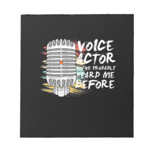 Bloco De Notas Ator de Voz Antes