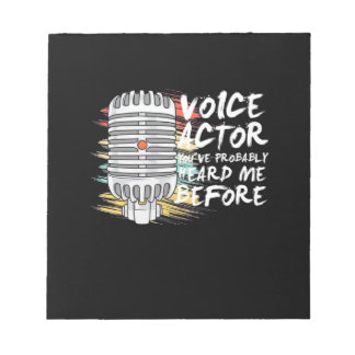 Bloco De Notas Ator de Voz Antes