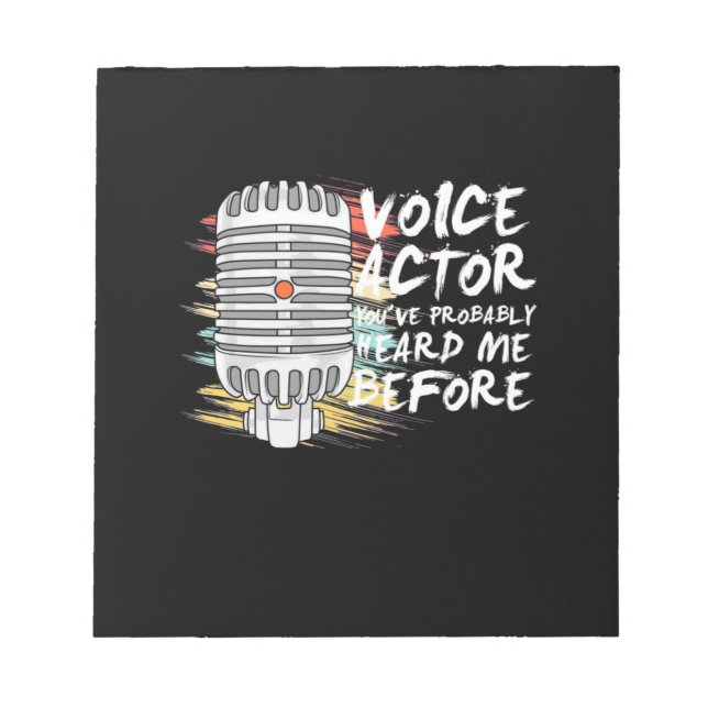 Bloco De Notas Ator de Voz Antes (Frente)