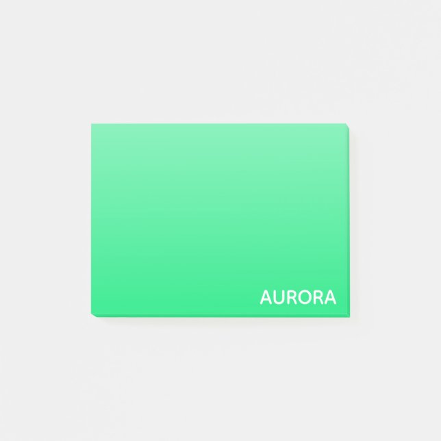Bloco De Notas Aurora green color name (Frente)