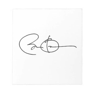 BLOCO DE NOTAS AUTÓGRAFO DE BARACK OBAMA - .PNG