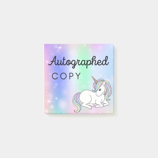 Bloco De Notas Autographed Copy Post It Notes for Fantasy Authors (Frente)