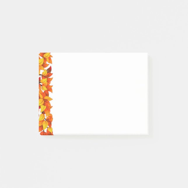 Bloco De Notas Autumn Leaves Postam Notas de Ti (Frente)