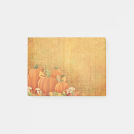 Bloco De Notas Autumn Pumpkins e ilustração foliar