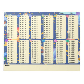 Bloco De Notas Aventura de Espaço de Drill de Matemática (Multipl