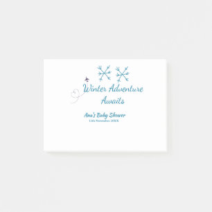 Bloco De Notas Aventura de Inverno aguarda baby shower floco de n