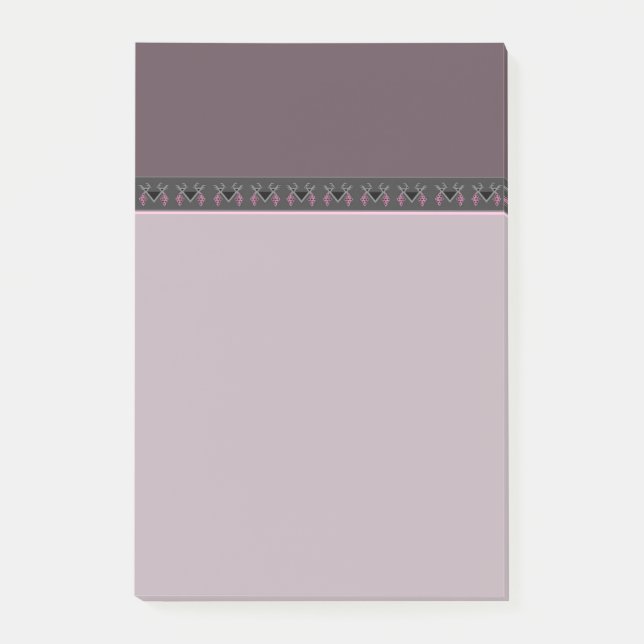 Bloco De Notas Aves de lavanda no ornamento do Quilim do Vineyard (Frente)