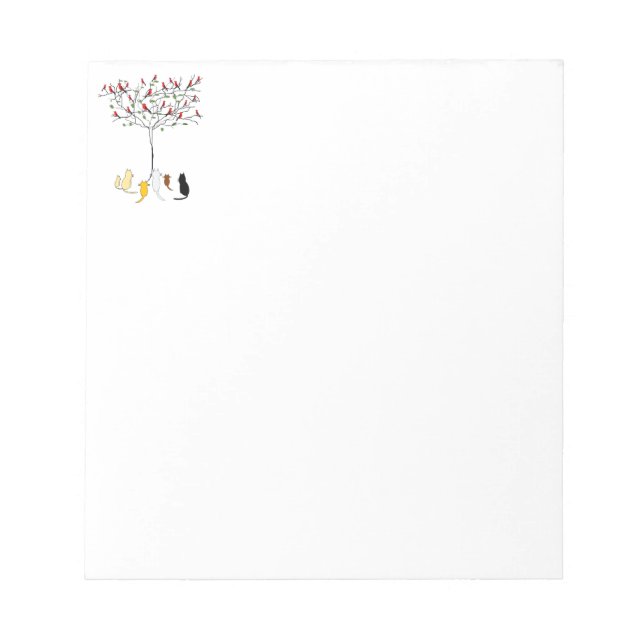 Bloco De Notas Aves e gatos (Frente)