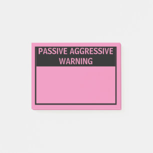 BLOCO DE NOTAS AVISO AGRESSIVO PASSIVO AVISO POSTE