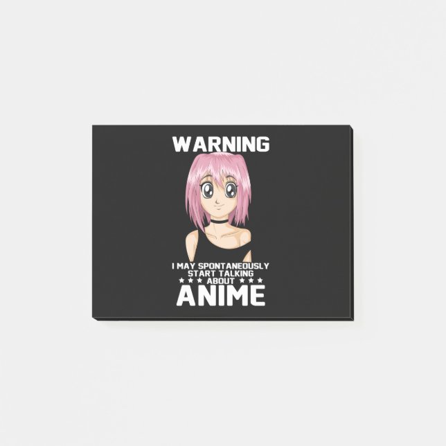 Bloco De Notas aviso pode começar a falar sobre anime (Frente)