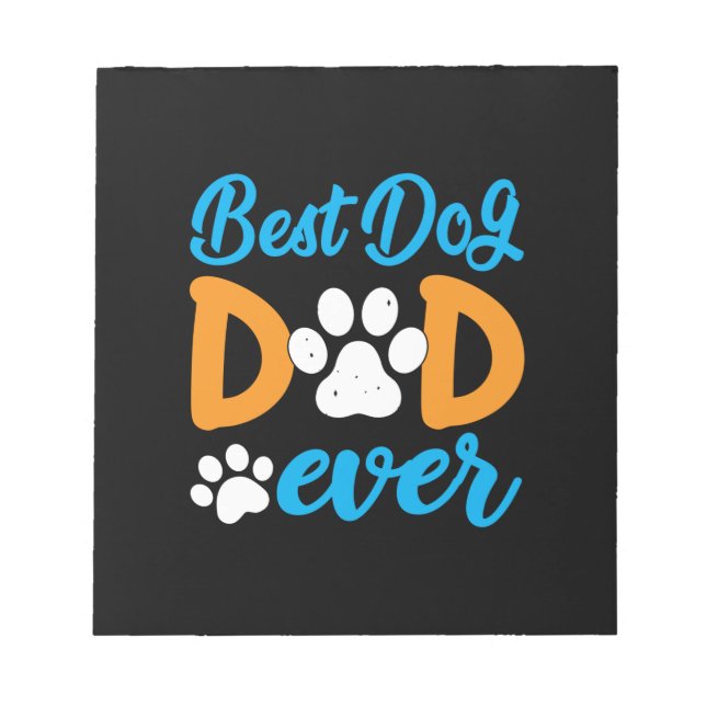 Bloco De Notas Avô Gift | Melhor Pai De Cães Nunca (Frente)