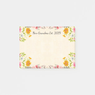 Bloco De Notas Avó nova Est. Vintage 2019 floral