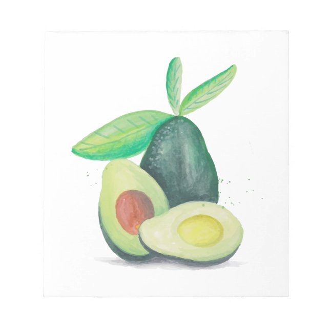 Bloco De Notas Avocados para Vida Estática Desenhada à Mão (Frente)