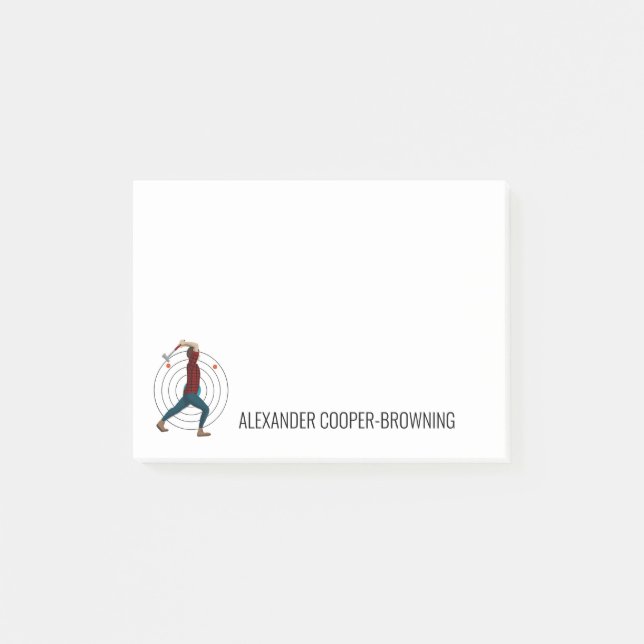 Bloco De Notas Ax Throwing (Frente)