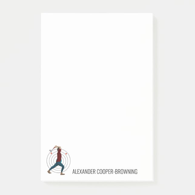 Bloco De Notas Ax Throwing (Frente)