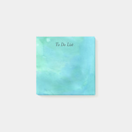 Bloco De Notas Azul Aquarela