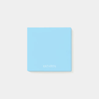 Bloco De Notas azul bebé sólido personalizado