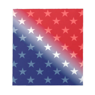 Bloco De Notas azul branco patriótico americano